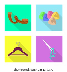 Vector design of craft and handcraft icon. Collection of craft and industry stock vector illustration.