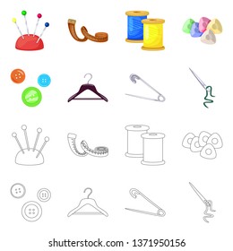 Vector design of craft and handcraft icon. Collection of craft and industry stock symbol for web.
