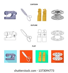 Vector design of craft and handcraft icon. Collection of craft and industry vector icon for stock.