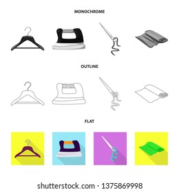 Vector design of craft and handcraft icon. Set of craft and industry stock vector illustration.