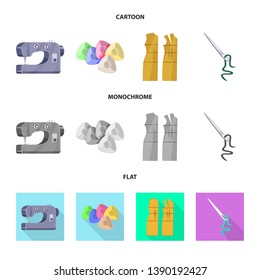 Vector design of craft and handcraft icon. Set of craft and industry stock symbol for web.