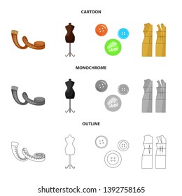 Vector design of craft and handcraft icon. Collection of craft and industry vector icon for stock.