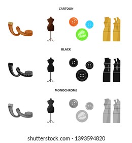 Vector design of craft and handcraft icon. Collection of craft and industry stock vector illustration.