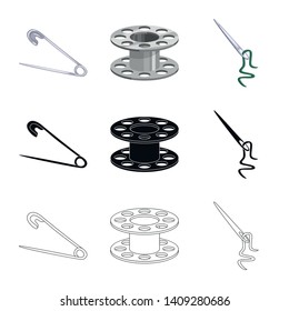 Vector design of craft and handcraft icon. Set of craft and industry stock symbol for web.