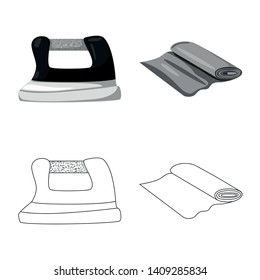 Vector design of craft and handcraft icon. Collection of craft and industry stock vector illustration.