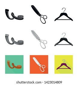 Vector design of craft and handcraft icon. Collection of craft and industry stock vector illustration.