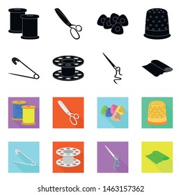 Vector design of craft and handcraft icon. Set of craft and industry stock symbol for web.