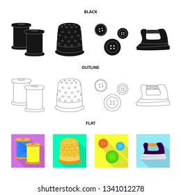 Vector design of craft and handcraft logo. Set of craft and industry stock symbol for web.