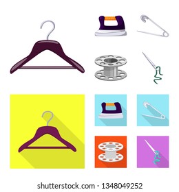 Vector design of craft and handcraft logo. Set of craft and industry stock symbol for web.