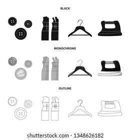 Vector design of craft and handcraft logo. Set of craft and industry stock symbol for web.