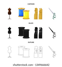Vector design of craft and handcraft logo. Collection of craft and industry stock symbol for web.