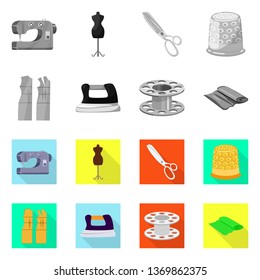 Vector design of craft and handcraft logo. Set of craft and industry vector icon for stock.