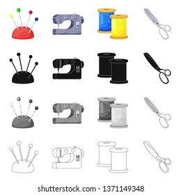 Vector design of craft and handcraft logo. Set of craft and industry vector icon for stock.