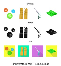 Vector design of craft and handcraft logo. Set of craft and industry stock symbol for web.