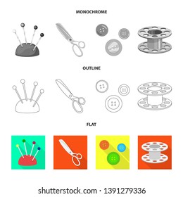 Vector design of craft and handcraft logo. Collection of craft and industry vector icon for stock.