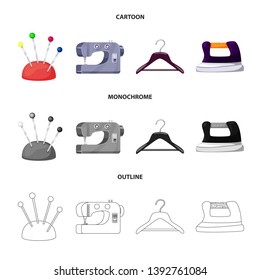 Vector design of craft and handcraft logo. Collection of craft and industry stock symbol for web.