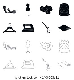 Vector design of craft and handcraft logo. Set of craft and industry stock symbol for web.