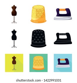 Vector design of craft and handcraft logo. Set of craft and industry stock vector illustration.
