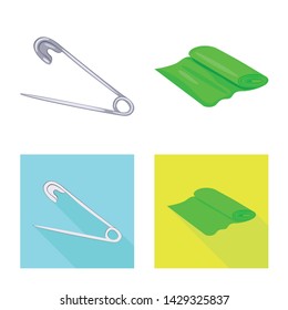 Vector design of craft and handcraft logo. Set of craft and industry stock vector illustration.