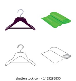 Vector design of craft and handcraft logo. Collection of craft and industry stock symbol for web.
