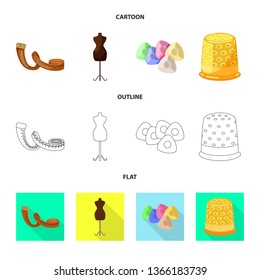 Vector design of craft and handcraft sign. Set of craft and industry vector icon for stock.