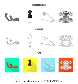 Vector design of craft and handcraft sign. Collection of craft and industry stock symbol for web.