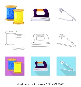 Vector design of craft and handcraft sign. Collection of craft and industry stock symbol for web.