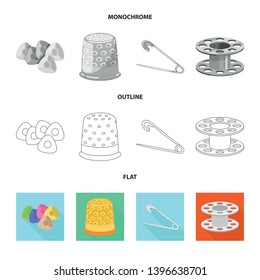 Vector design  craft and handcraft sign. Set  craft and industry stock symbol for web.