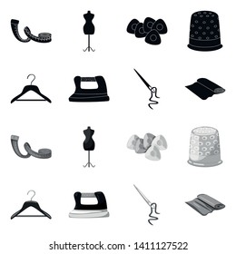 Vector design of craft and handcraft sign. Collection of craft and industry vector icon for stock.