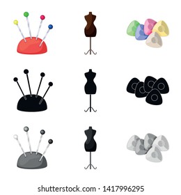 Vector design of craft and handcraft sign. Collection of craft and industry stock symbol for web.