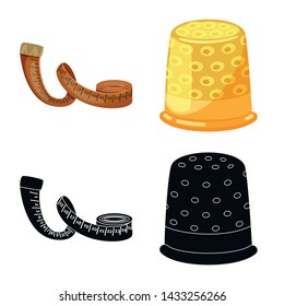 Vector design of craft and handcraft sign. Collection of craft and industry stock symbol for web.