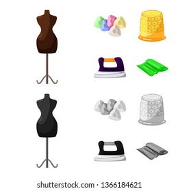 Vector design of craft and handcraft symbol. Collection of craft and industry vector icon for stock.