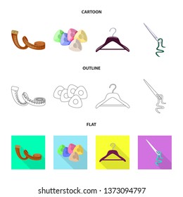 Vector design of craft and handcraft symbol. Set of craft and industry stock vector illustration.