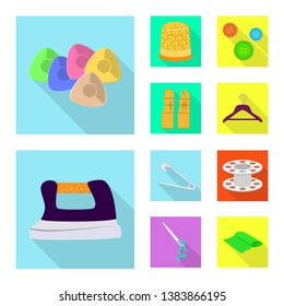 Vector design of craft and handcraft symbol. Set of craft and industry stock vector illustration.