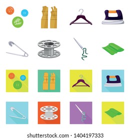 Vector design of craft and handcraft symbol. Set of craft and industry stock vector illustration.