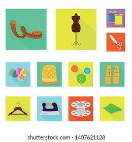 Vector design of craft and handcraft symbol. Collection of craft and industry stock vector illustration.