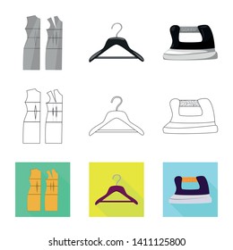 Vector design of craft and handcraft symbol. Set of craft and industry vector icon for stock.