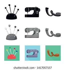 Vector design of craft and handcraft symbol. Collection of craft and industry stock symbol for web.