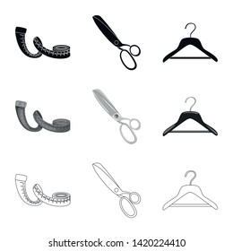 Vector design of craft and handcraft symbol. Set of craft and industry stock symbol for web.