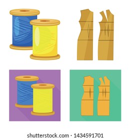 Vector design of craft and handcraft symbol. Collection of craft and industry stock symbol for web.
