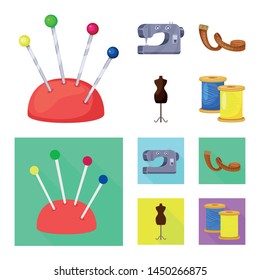 Vector design of craft and handcraft symbol. Set of craft and industry stock symbol for web.