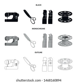 Vector design of craft and handcraft symbol. Collection of craft and industry vector icon for stock.