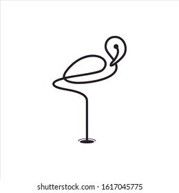 vector design of a crane bird