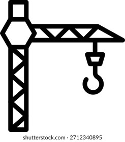 Estilo de icono de grúa de diseño de Vector