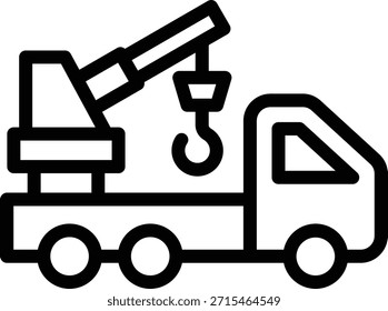 Estilo de icono de grúa de diseño de Vector