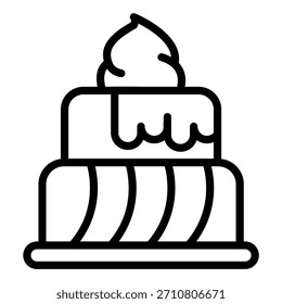 Diseño de Vector Cream Cake Icon Style
