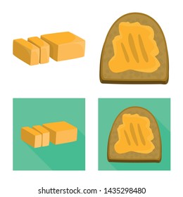 Vector design of creamy and product logo. Collection of creamy and farm vector icon for stock.
