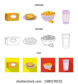 Vector design of creamy and product symbol. Collection of creamy and farm vector icon for stock.