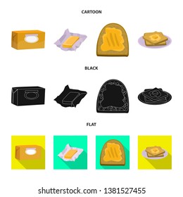Vector design of creamy and product symbol. Collection of creamy and farm vector icon for stock.