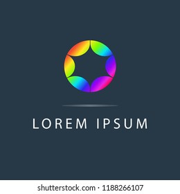 Vector design creative elements for your company logo, abstract colored icon. Modern logotype, business corporate template